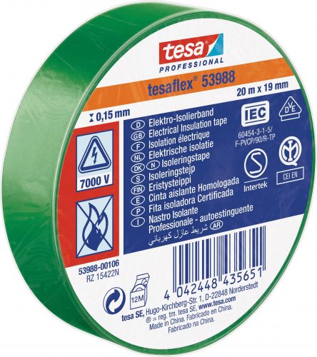 Tesa 53988 isolation     electrique 20m19mm vert