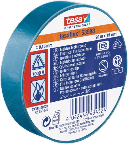 Tesa 53988 isolation electrique 20m19mm bleu