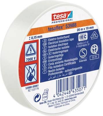 Tesa 53988 isolation electrique 20m19mm blanc