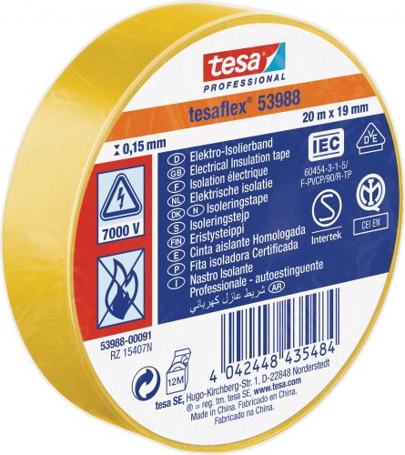Tesa 53988 isolation     electrique 20m19mm jaune