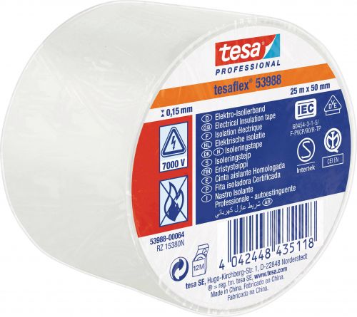 Tesa 53988 isolation electrique 25m50mm blanc