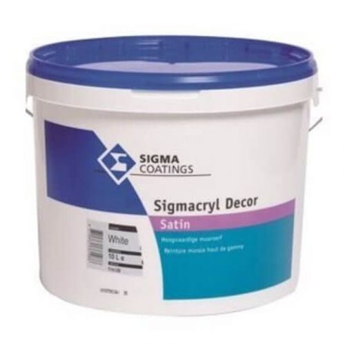 Sigmacryl decor satin blanc blanc 10l