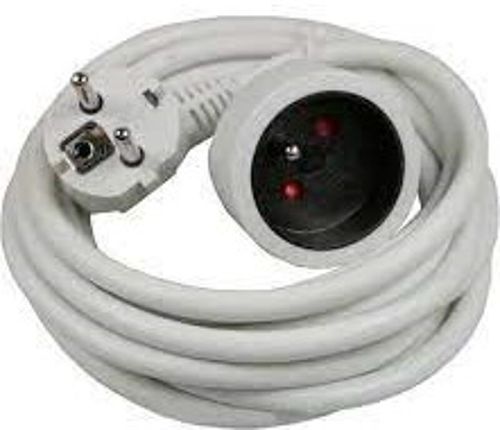 Rallonge 3g1.5mm² 16a câble 10m blanc