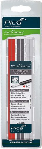 Pica big-dry refill-set for all red,graphite,white
