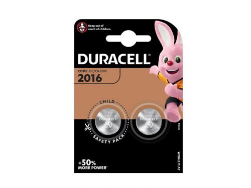 Duracell pile bouton cr2016 lithium 3v 2 pièces