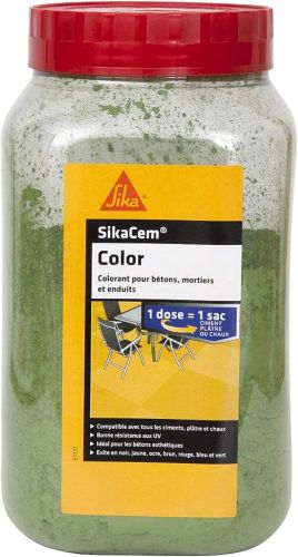 Sikacem color vert 900g - colorant pour ciment, chaux et plâtre